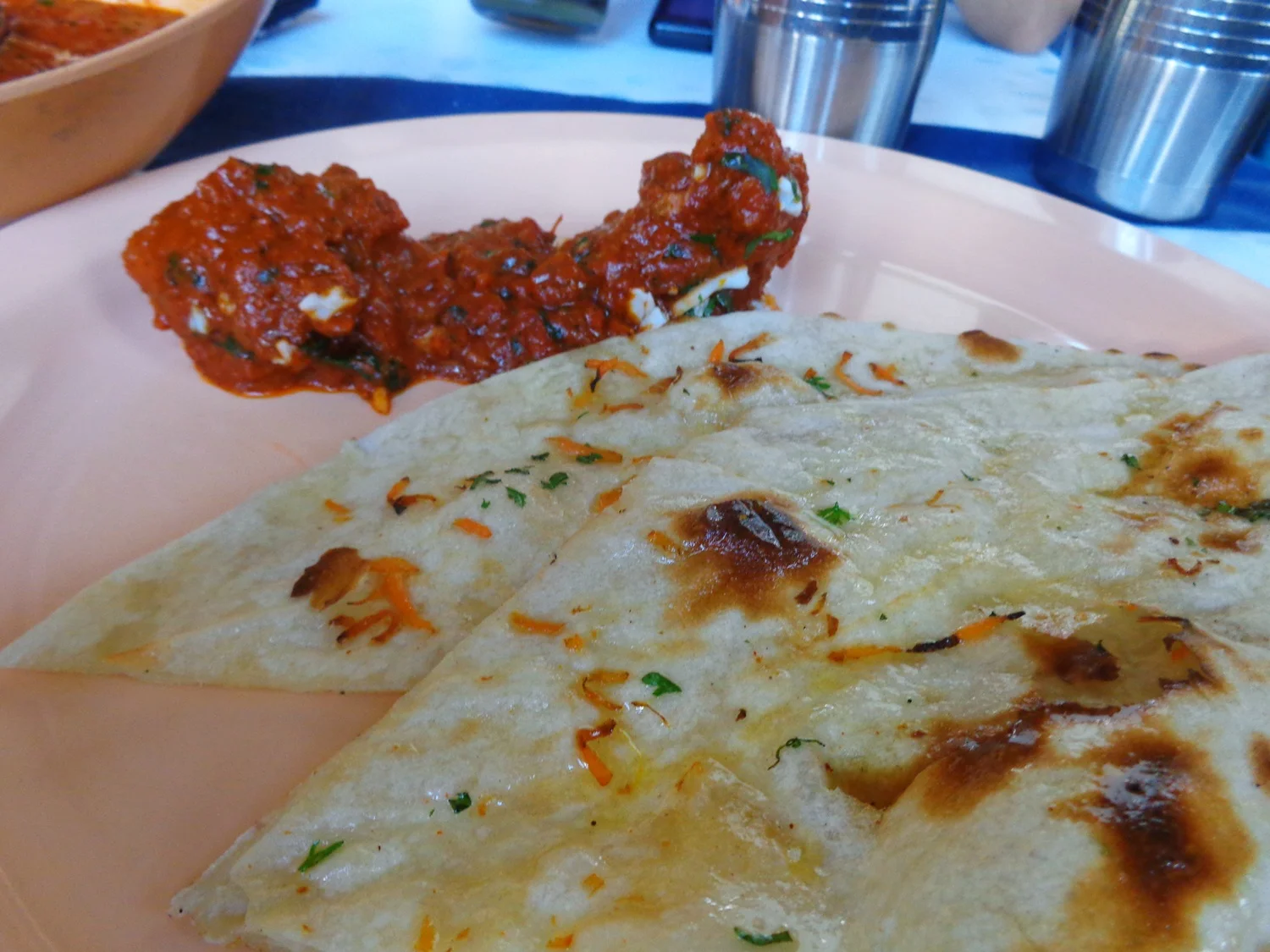 Naan, and Hydrabadi chickken